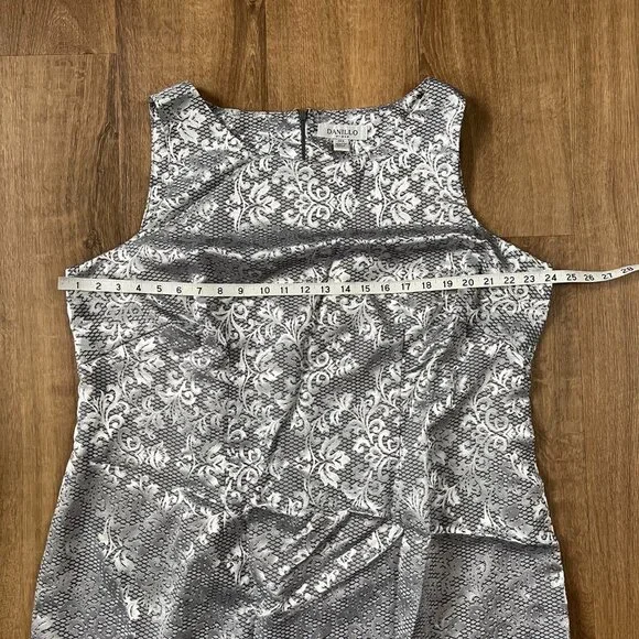 NEW Danillo 2-Piece Dress Suit Jacket Silver Brocade Size 20W - Picture 13 of 16